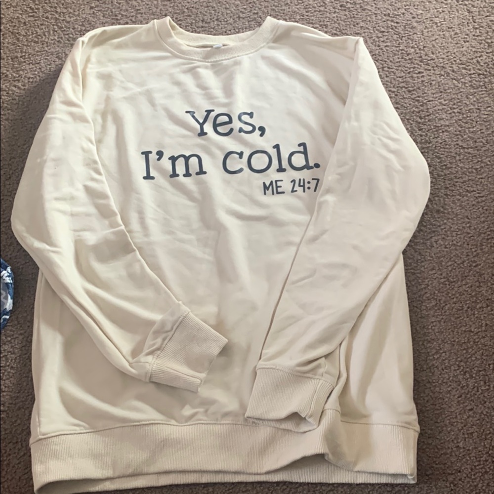 Thin sweatshirt no good size small
